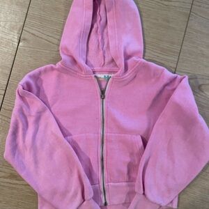 Vintage Havana Pink Kids Zip-Up Hoodie